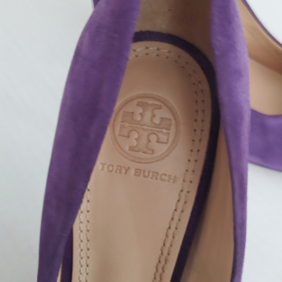 Tory Burch Purple Suede Leather Pumps size 7.5 M. - Picture 14 of 14